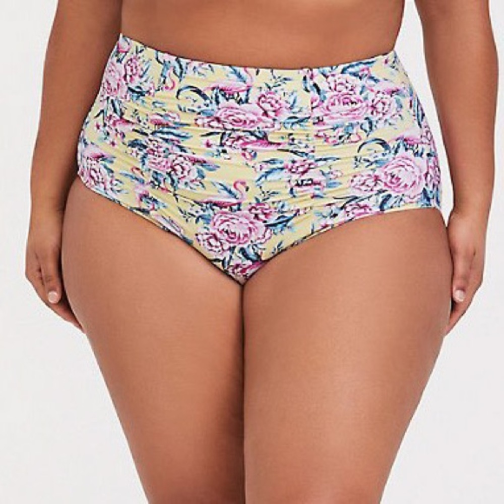 TORRID flamingo floral bikini bottoms, 4X.